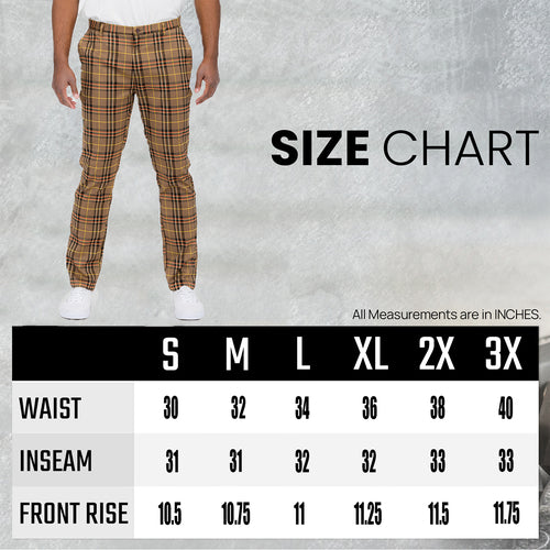 Plaid Slim Fit Trouser Pants SR011